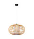 Lucide THULINE - Pendant light - Ø 45 cm - 1xE27 - Light Wood Look - Essential-2