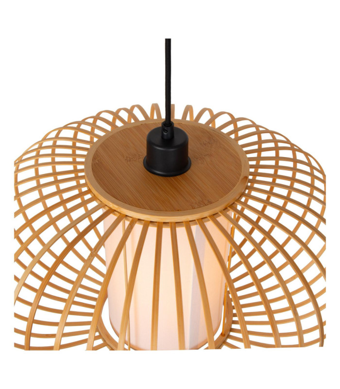 Lucide THULINE - Pendant light - Ø 60 cm - 1xE27 - Light Wood Look - Essential-6