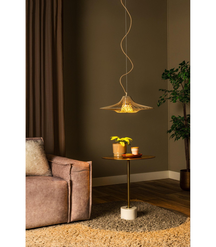 Lucide ELLIS - Pendant light - Ø 50 cm - 1xE27 - Taupe - Essential-4
