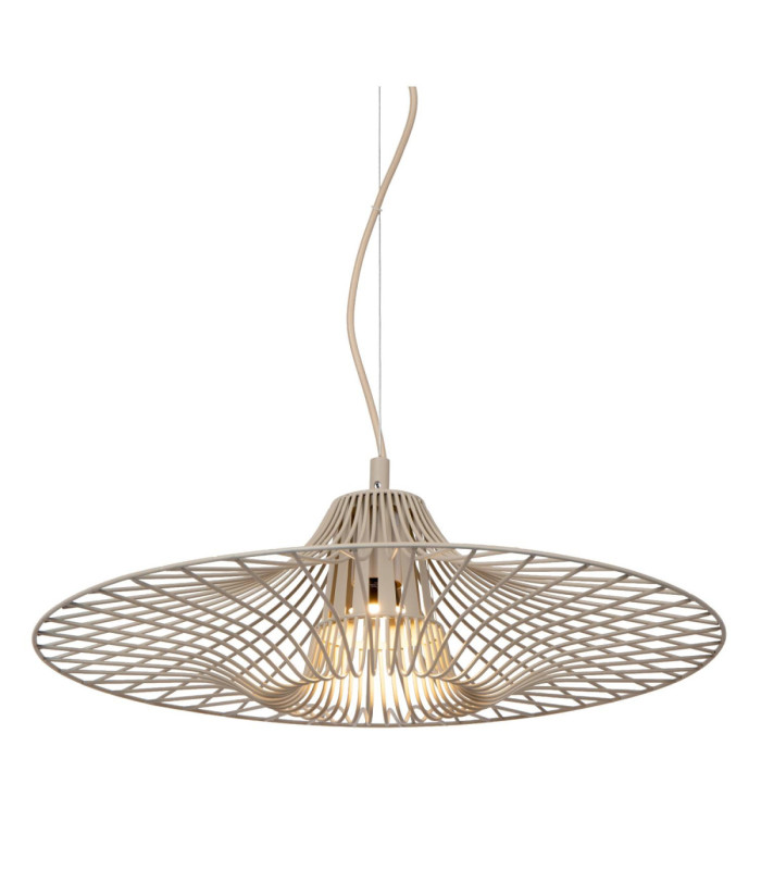 Lucide ELLIS - Pendant light - 2xE27 - Taupe - Essential-3