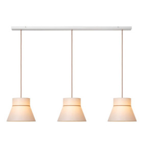 Lucide SCARLET - Pendant light - 3xE27 - Cream - Essential-1