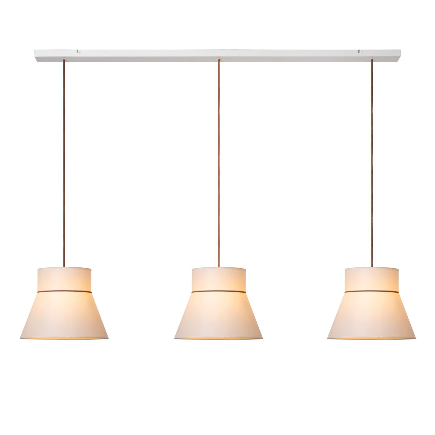 Lucide SCARLET - Bar Pendant Ceiling Light - 3xE27 - Cream