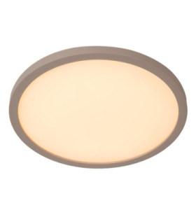 Lucide RINUS - Flush ceiling light Bathroom - Ø 30 cm - LED - CCT - 1x18W 2200K/3000K - IP44 - Opal - Essential-1