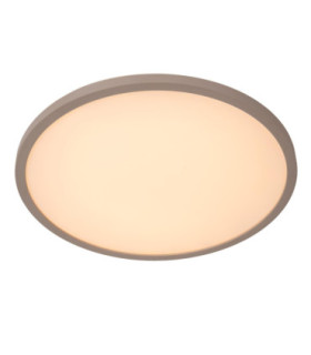 Lucide RINUS - Flush ceiling light Bathroom - Ø 40 cm - LED - CCT - 1x24W 2200K/3000K - IP44 - Opal - Essential-1
