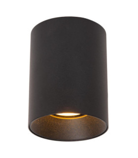 Lucide GERTI - Ceiling spotlight - Ø 8 cm - 1xGU10 (MR16) - Interchangeable rings included - Black - Essential-1