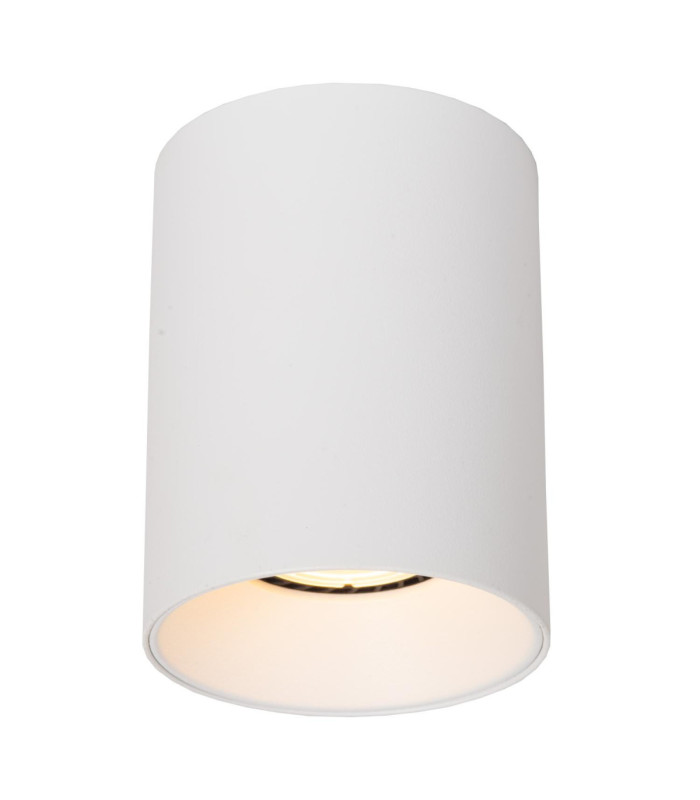 Lucide GERTI - Ceiling spotlight - Ø 8 cm - 1xGU10 (MR16) - Interchangeable rings included - White - Essential-1