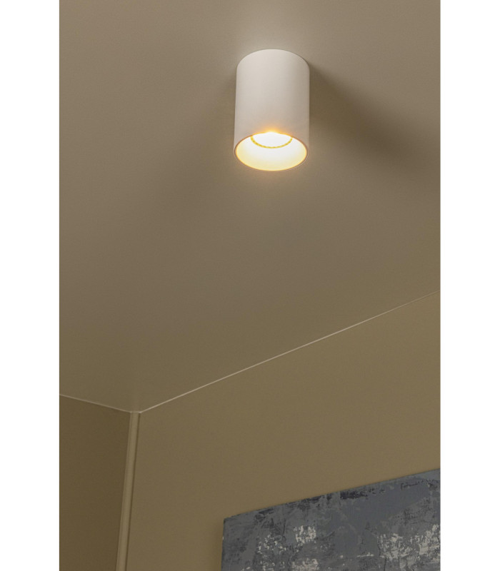 Lucide GERTI - Ceiling spotlight - Ø 8 cm - 1xGU10 (MR16) - Interchangeable rings included - White - Essential-4