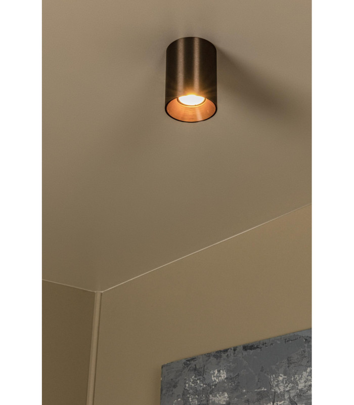 Lucide GERTI - Ceiling spotlight - Ø 8 cm - 1xGU10 (MR16) - Coffee - Essential-4