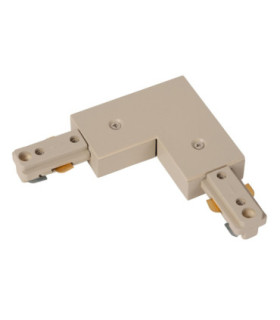 Lucide TRACK L-connector - 1-circuit Track lighting system - Left - Taupe (Extension)-1