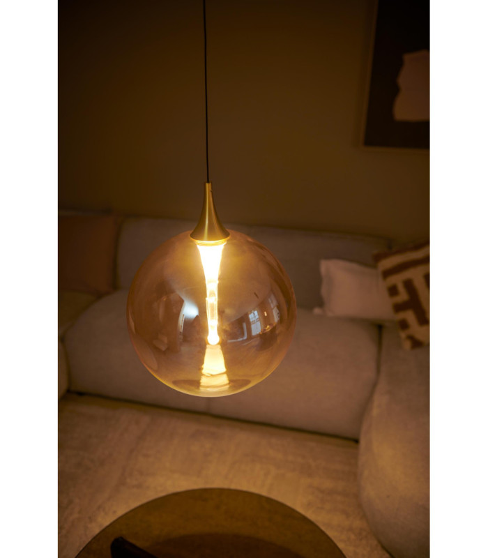 Lucide GISELA - Pendant light - Ø 30 cm - LED Dim. - 1x9.4W 2700K - Amber - Premium-6