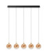 Lucide GISELA - Pendant light - LED Dim. - 5x4W 2700K - With replaceable LED module - Amber - Premium-1