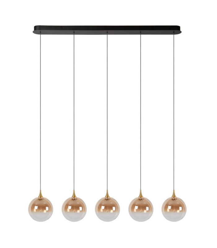 Lucide GISELA - Pendant light - LED Dim. - 5x4W 2700K - With replaceable LED module - Amber - Premium-2