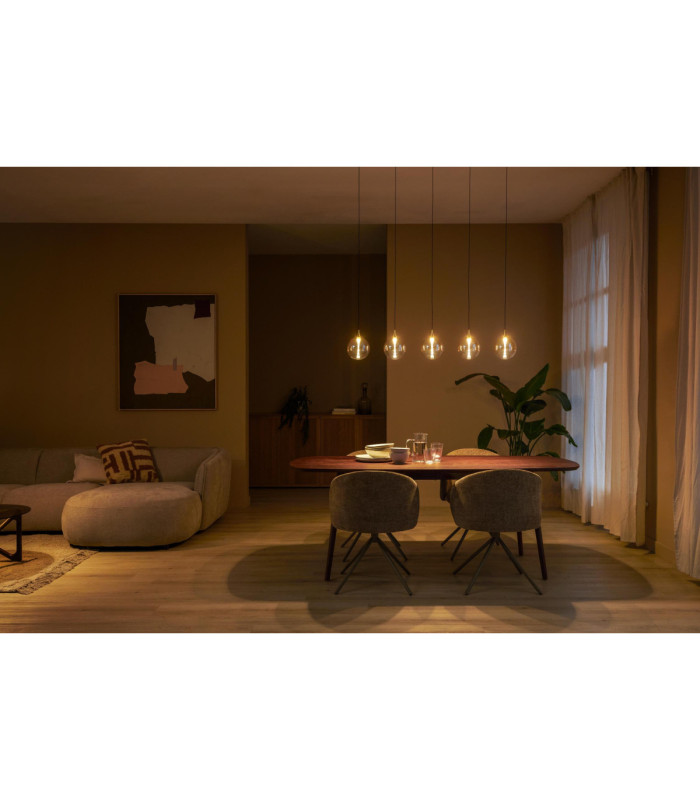 Lucide GISELA - Pendant light - LED Dim. - 5x4W 2700K - With replaceable LED module - Amber - Premium-4