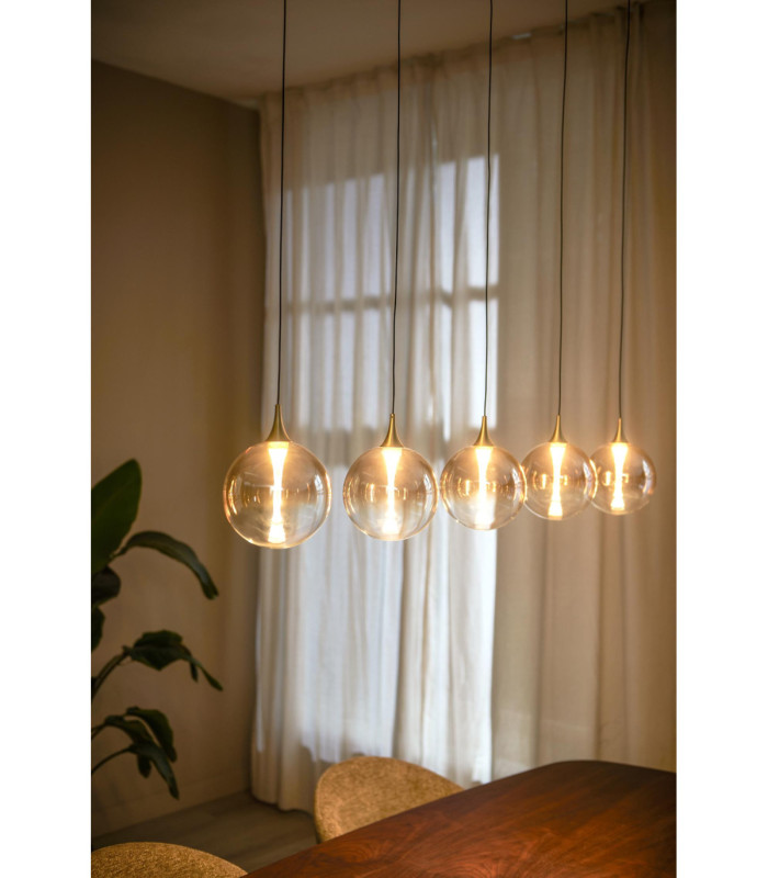 Lucide GISELA - Pendant light - LED Dim. - 5x4W 2700K - With replaceable LED module - Amber - Premium-6