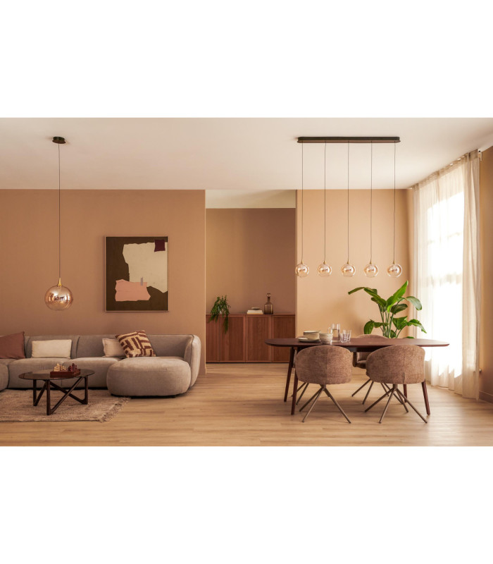 Lucide GISELA - Pendant light - LED Dim. - 5x4W 2700K - With replaceable LED module - Amber - Premium-9