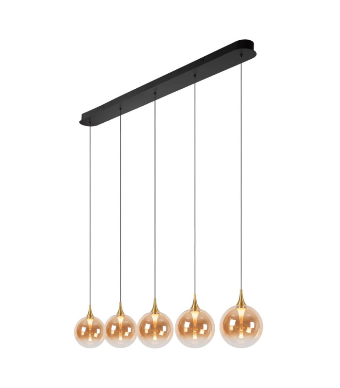 Lucide GISELA - Pendant light - LED Dim. - 5x4W 2700K - With replaceable LED module - Amber - Premium-12