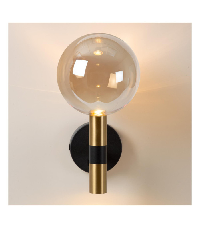 Lucide JOSIANE - Wall light - Ø 18 cm - 1xG9 - With USB charging point - Black - Vibes-4