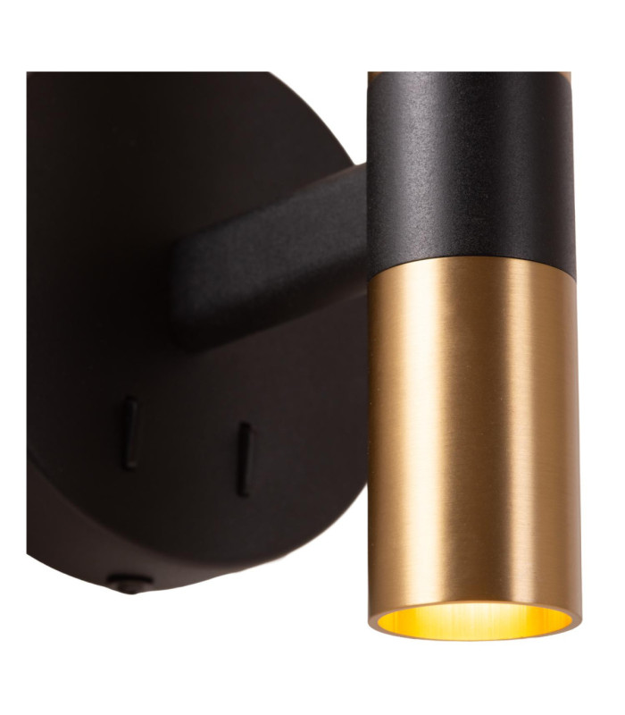 Lucide JOSIANE - Wall light - Ø 18 cm - 1xG9 - With USB charging point - Black - Vibes-5