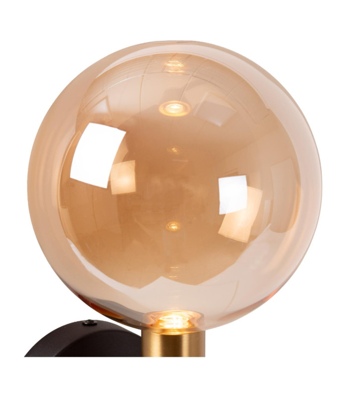 Lucide JOSIANE - Wall light - Ø 18 cm - 1xG9 - With USB charging point - Black - Vibes-6