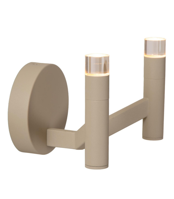 Lucide WELLINGTON - Wall light - LED Dim. - G9 - 2x3W 2700K - Taupe - Vibes-1