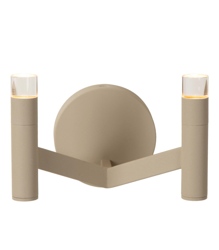 Lucide WELLINGTON - Wall light - LED Dim. - G9 - 2x3W 2700K - Taupe - Vibes-3