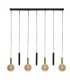 Lucide JOSIANE - Pendant light - 4xG9 - Black - Vibes-1