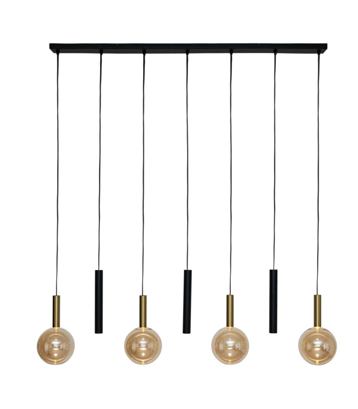 Lucide JOSIANE - Pendant light - 4xG9 - Black - Vibes-1