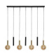 Lucide JOSIANE - Pendant light - 4xG9 - Black - Vibes-2