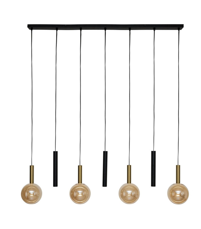 Lucide JOSIANE - Pendant light - 4xG9 - Black - Vibes-2
