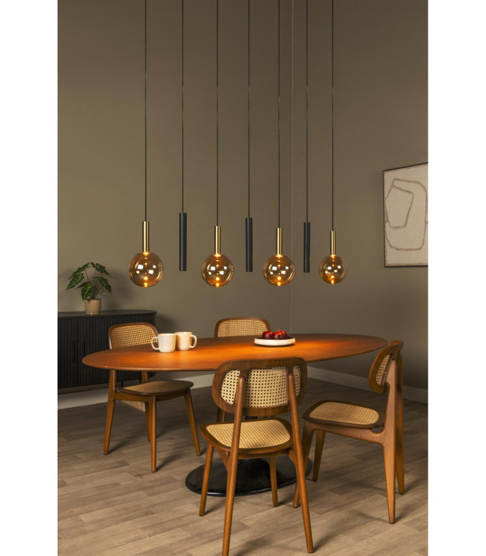 Lucide JOSIANE - Pendant light - 4xG9 - Black - Vibes-4