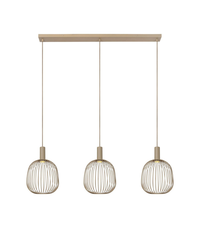 Lucide ESTEREL - Pendant light - 3xGU10 (MR11) - Taupe - Essential-1