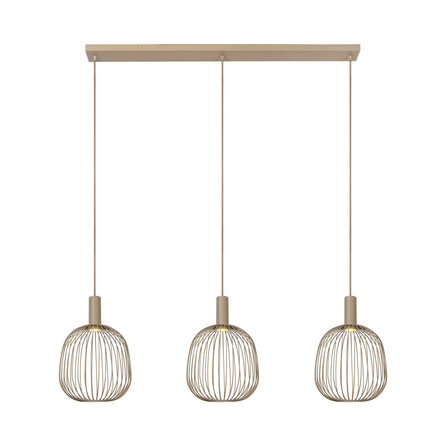 Lucide ESTEREL - Bar Pendant Ceiling Light - 3xGU10 (MR11) - Taupe