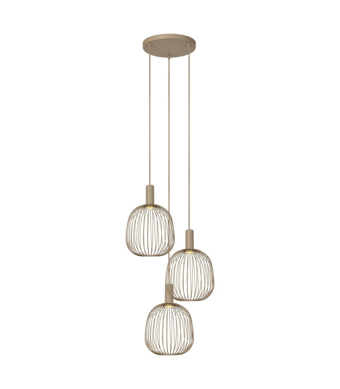 Lucide ESTEREL - Pendant light - 3xGU10 (MR11) - Taupe - Essential-1