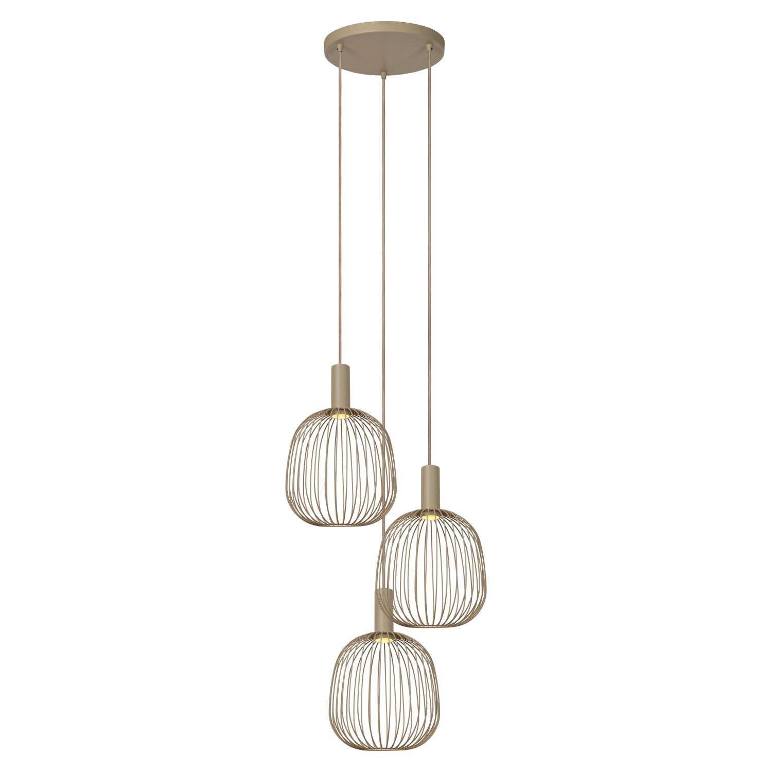 Lucide ESTEREL - Cluster Pendant Ceiling Light - 3xGU10 (MR11) - Taupe