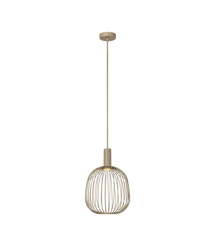 Lucide ESTEREL - Pendant light - Ø 25 cm - 1xGU10 (MR11) - Taupe - Essential-1