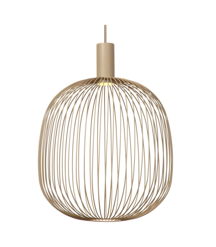 Lucide ESTEREL - Pendant light - Ø 40 cm - 1xGU10 (MR16) - Taupe - Essential-5