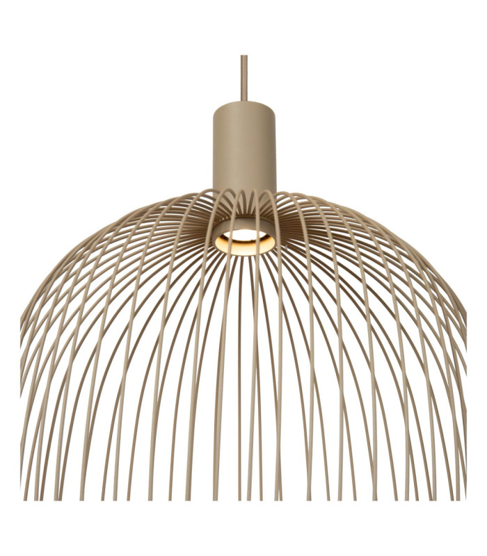 Lucide ESTEREL - Pendant light - Ø 40 cm - 1xGU10 (MR16) - Taupe - Essential-6