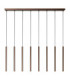 Lucide PHOENIX - Pendant light - LED Dim. - G9 - 8x3W 2700K - Coffee - Vibes-1