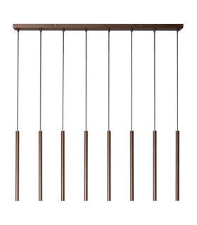 Lucide PHOENIX - Pendant light - LED Dim. - G9 - 8x3W 2700K - Coffee - Vibes-1