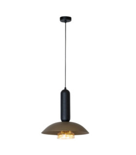 Lucide GRANTHAM - Pendant light - Ø 40 cm - 1xE27 - Coffee - Essential-1