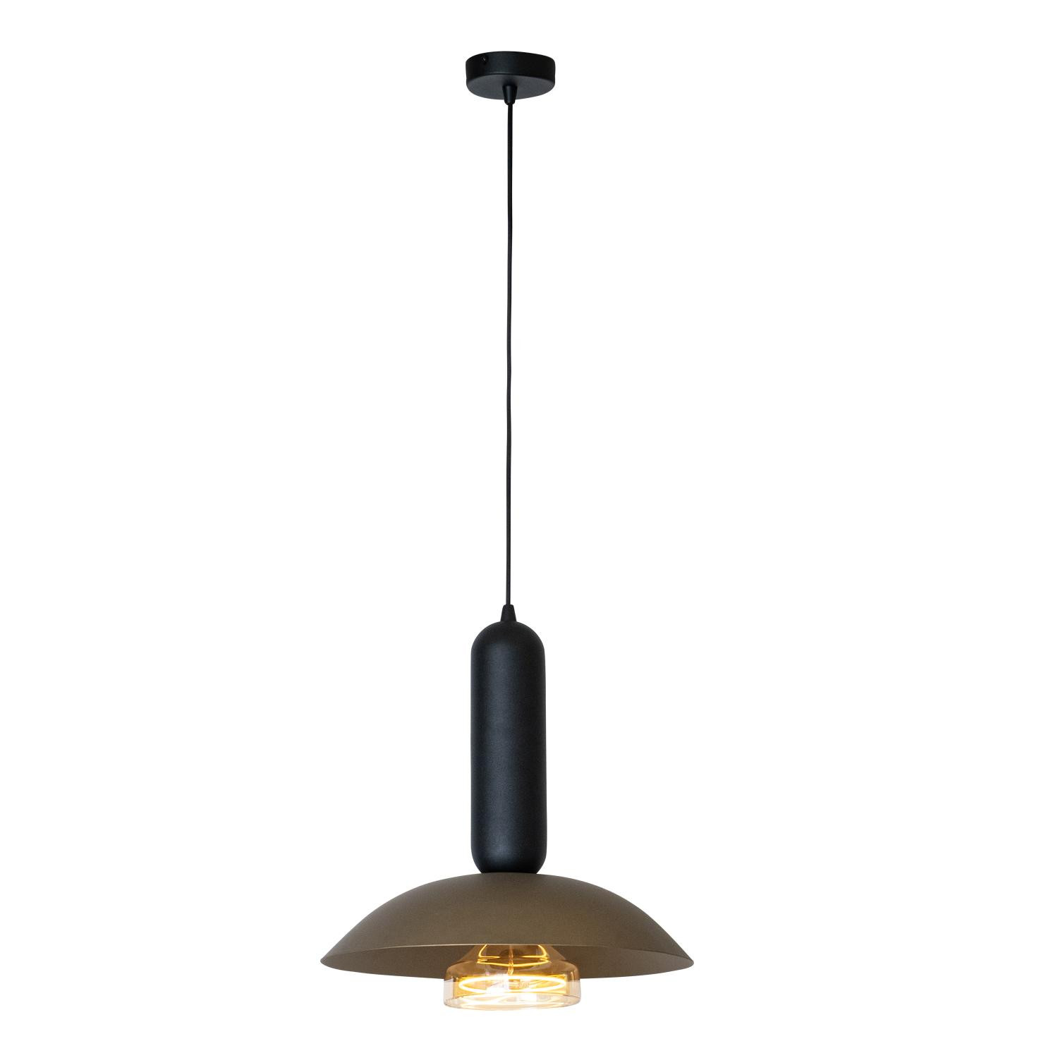 Lucide GRANTHAM - Dome Pendant Ceiling Light - Ø 40 cm - 1xE27 - Coffee