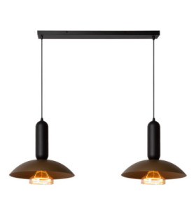 Lucide GRANTHAM - Pendant light - 2xE27 - Coffee - Essential-1