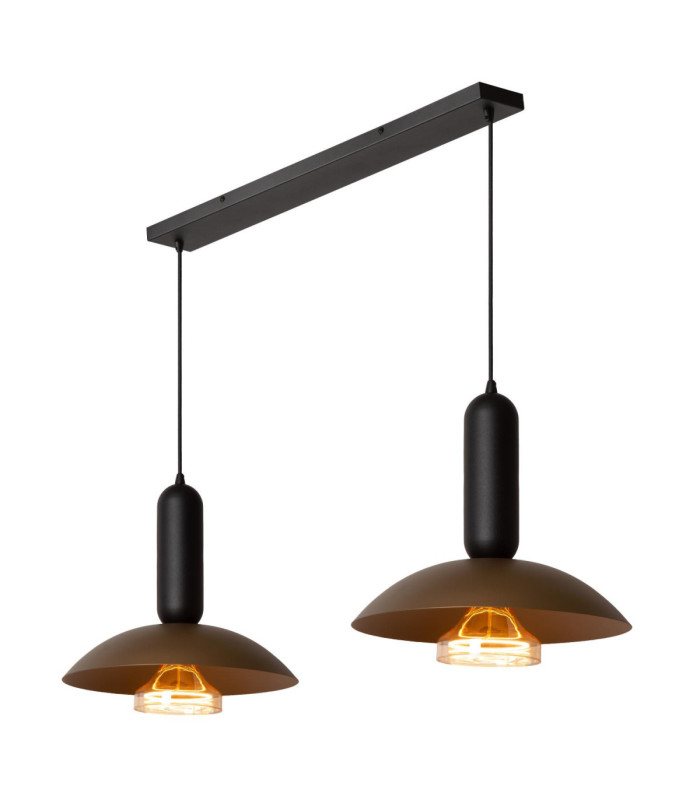 Lucide GRANTHAM - Pendant light - 2xE27 - Coffee - Essential-6