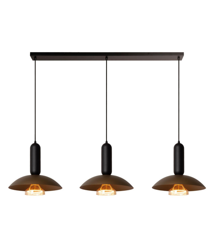 Lucide GRANTHAM - Pendant light - 3xE27 - Coffee - Essential-1