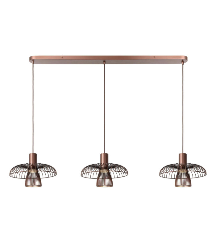 Lucide NIGELLA - Pendant light - 3xGU10 (MR16) - Coffee - Essential-1