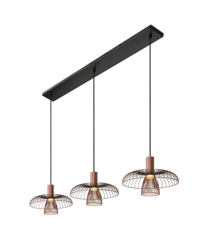 Lucide NIGELLA - Pendant light - 3xGU10 (MR16) - Coffee - Essential-5