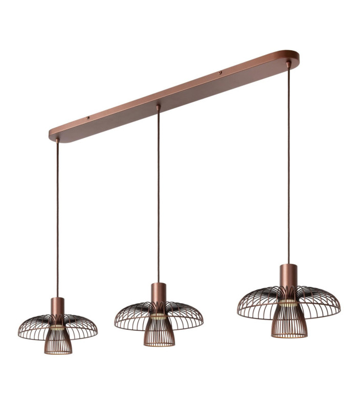Lucide NIGELLA - Pendant light - 3xGU10 (MR16) - Coffee - Essential-6