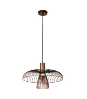 Lucide NIGELLA - Pendant light - Ø 40.5 cm - 1xGU10 (MR16) - Coffee - Essential-1