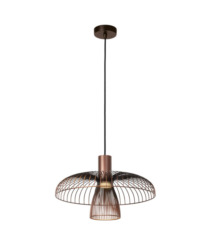 Lucide NIGELLA - Pendant light - Ø 40.5 cm - 1xGU10 (MR16) - Coffee - Essential-1