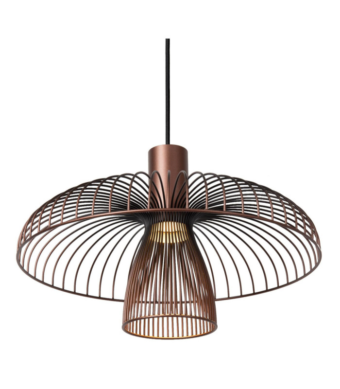 Lucide NIGELLA - Pendant light - Ø 40.5 cm - 1xGU10 (MR16) - Coffee - Essential-3